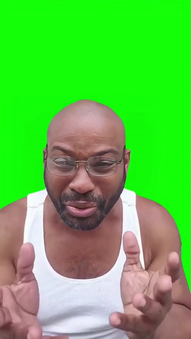 Guy naming all Brainrots green screen