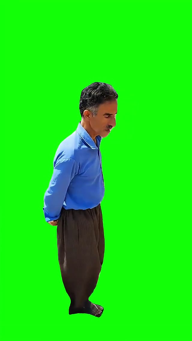 Guy singing phone ring  green screen
