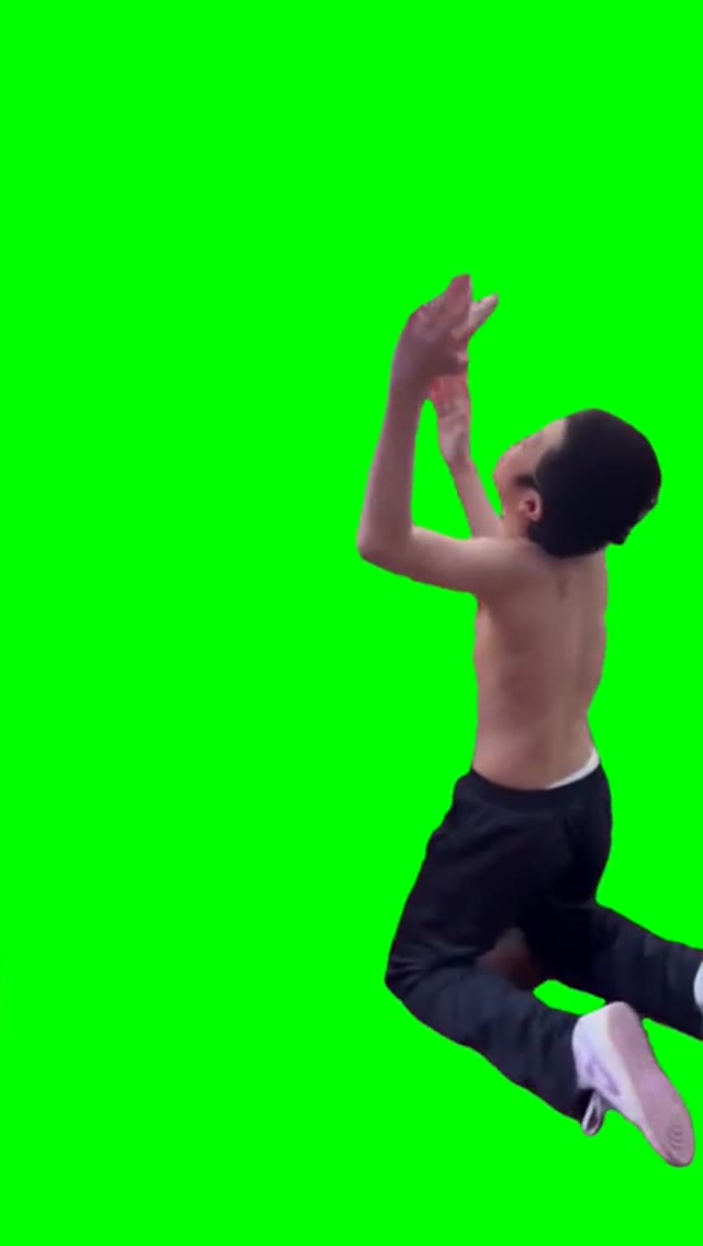 Guy whining green screen