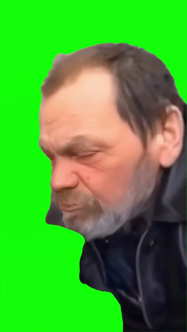 Guys smells food green screen