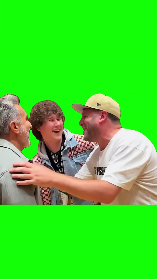 Guys staring green screen