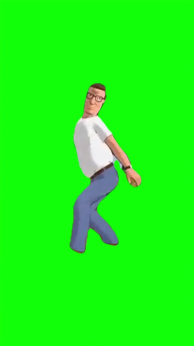 Hank Hill 7 rings dance 4k green screen