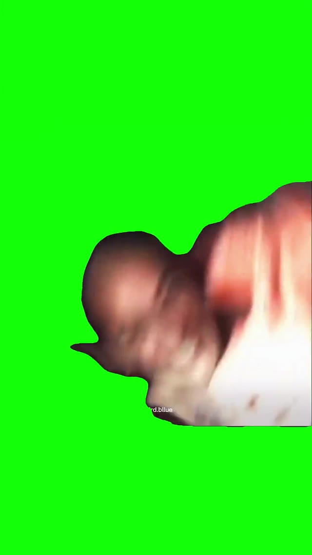 Happy to go sleep green screen
