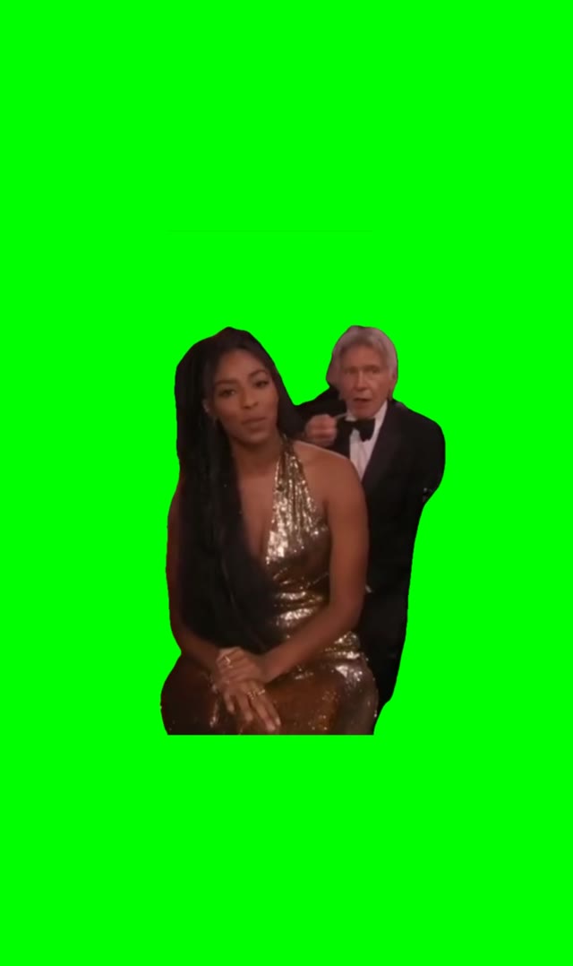 Harrison Ford Snacking green screen