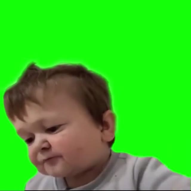 Hasbulla Eating and Staring green screen