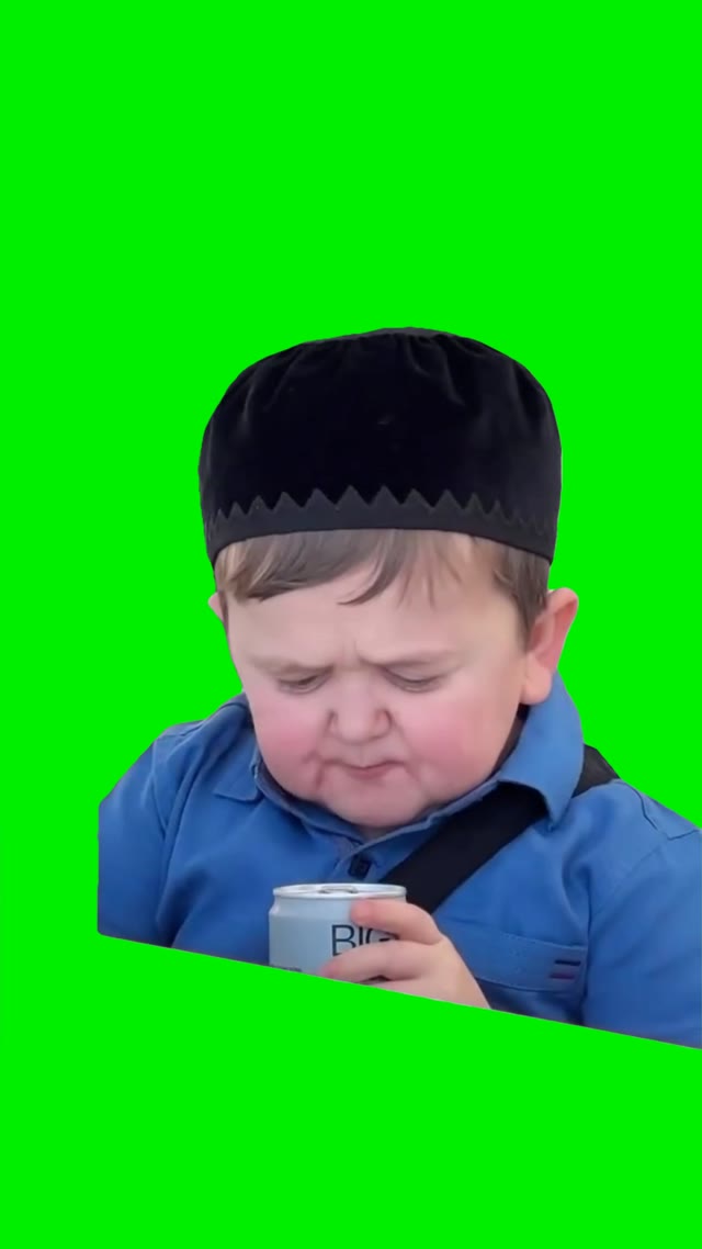 Hasbulla drinking green screen