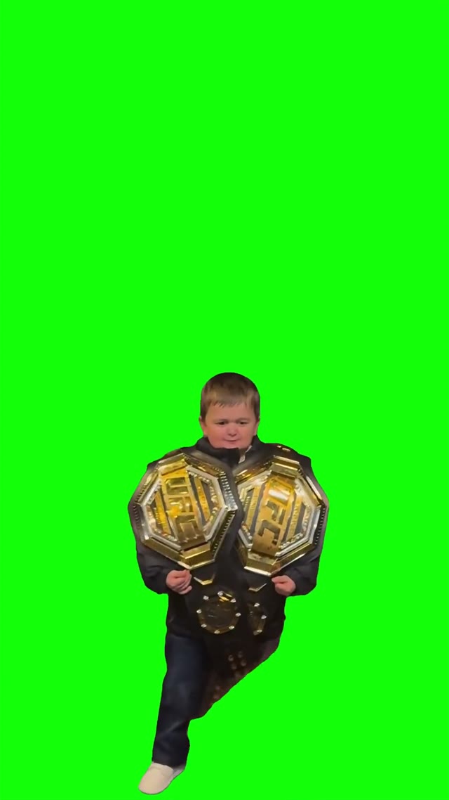 Hasbulla with belts green screen