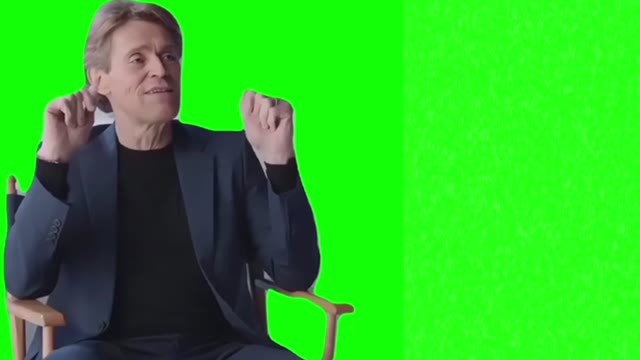 He has special connection green screen