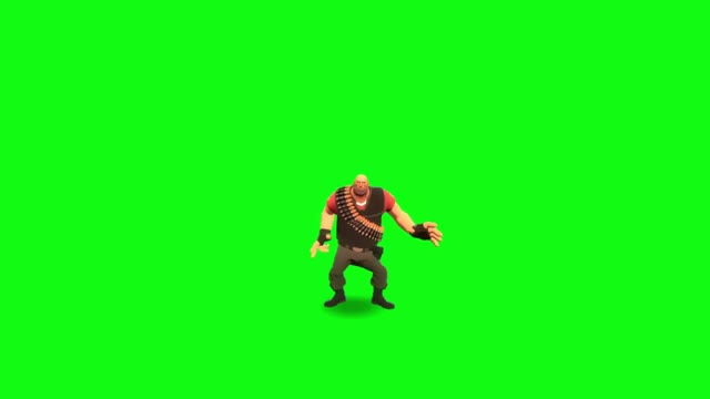 Heavy Pow Haha green screen