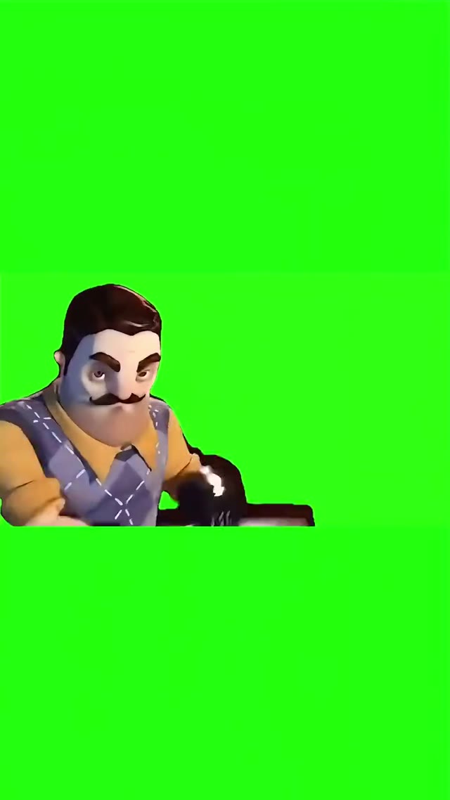 Hello neighbour like and subscribe green screen
