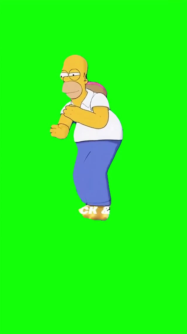 Homer aura farming green screen