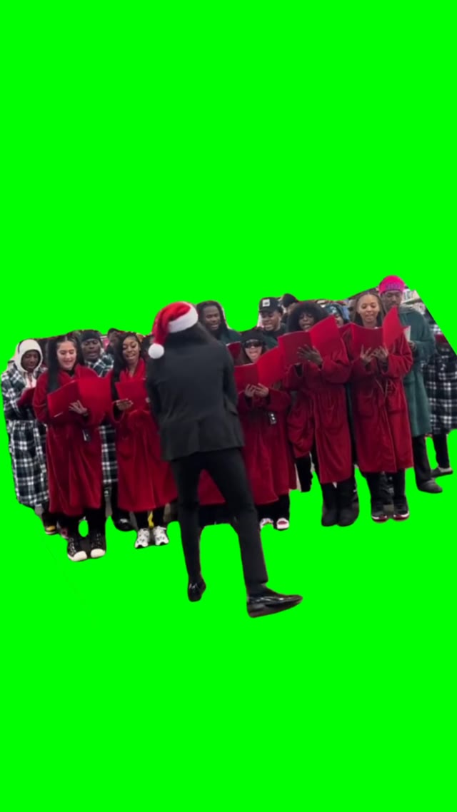 Hood Caroling green screen