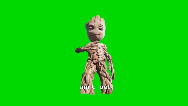 I Am Groot green screen