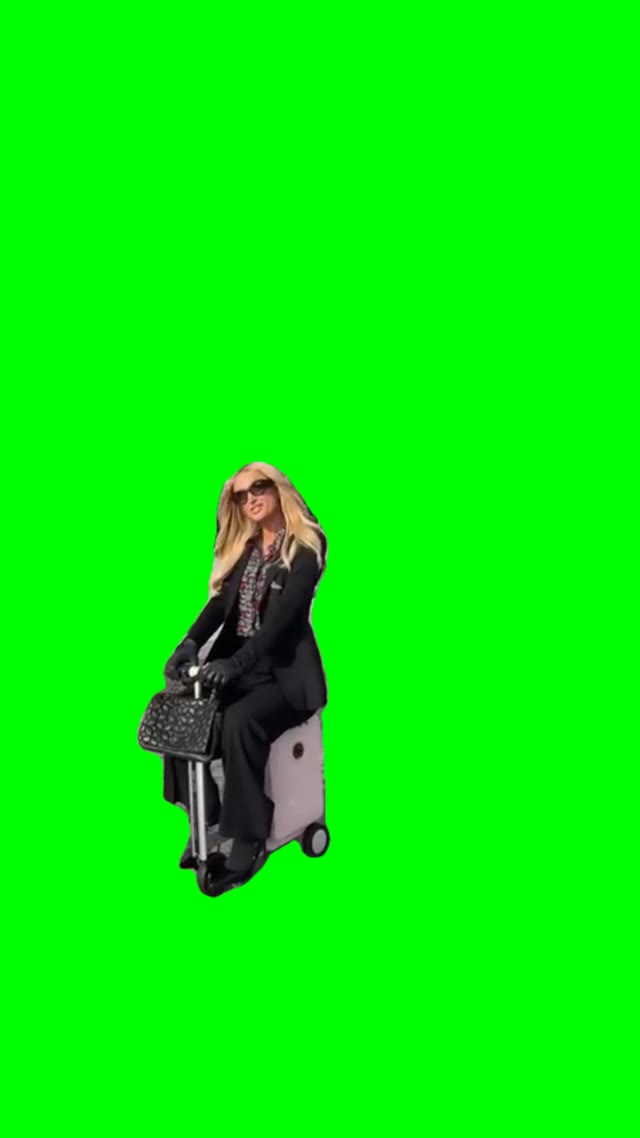 I like my suitcase green screen