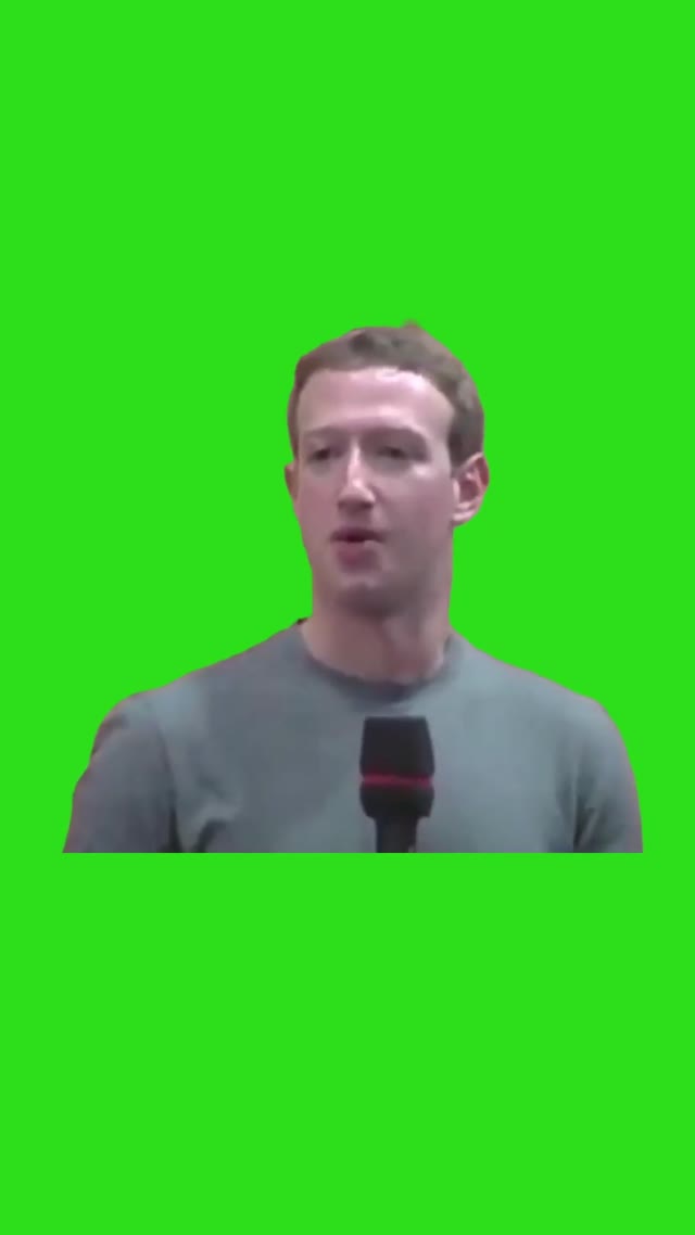 IKnsEg9B Mark Zuckerberg I AM HUMAN green screen