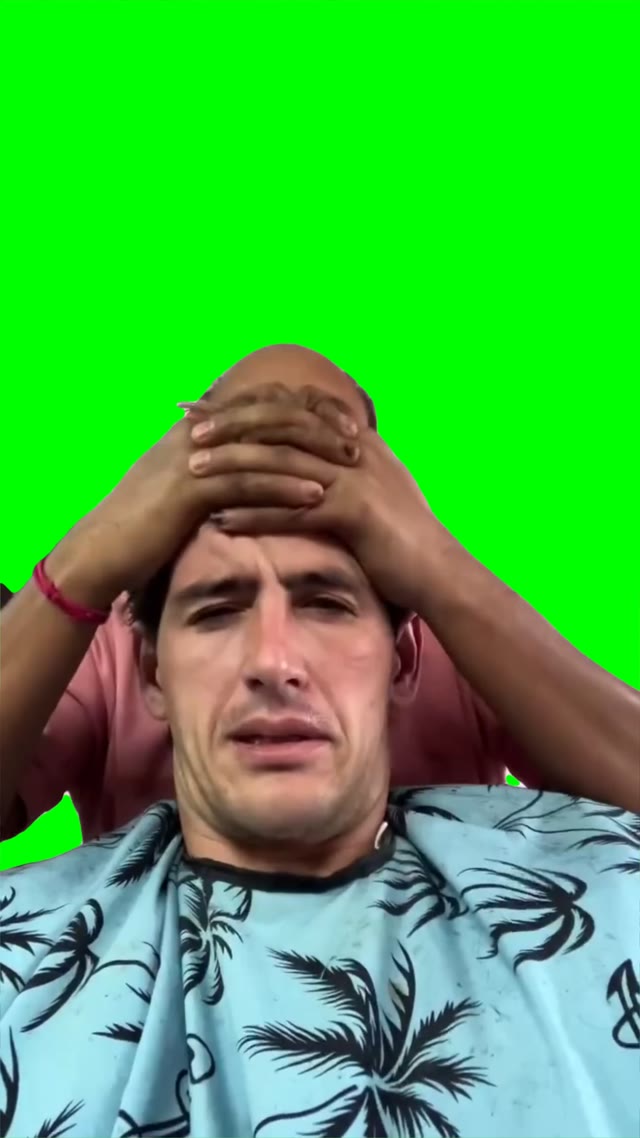 Indian face massage green screen