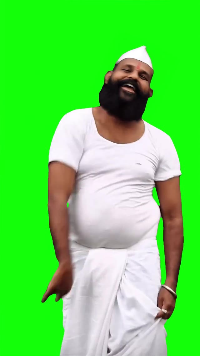 Indian sugar on my tongue green screen