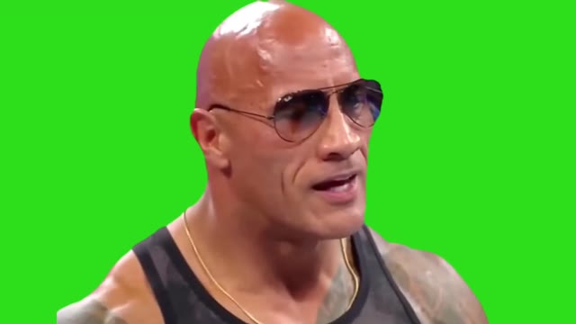 It actually does matter what the Rock says green screen