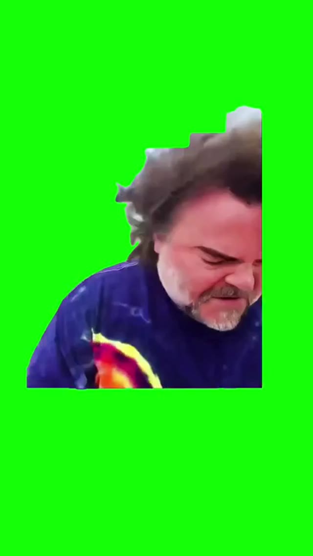 Jack Black Fighting off Paparazzi with his moves green screen