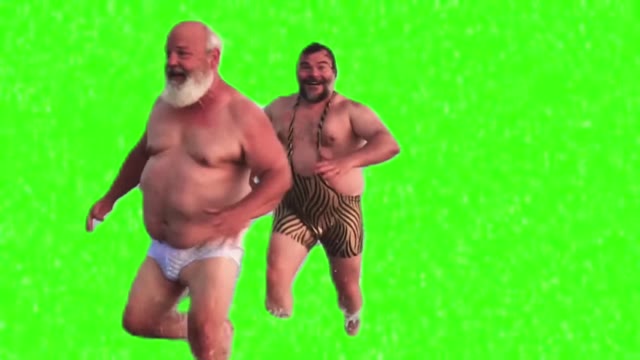 Jack Black and Kyle Gass Tenacious D on the beach green screen