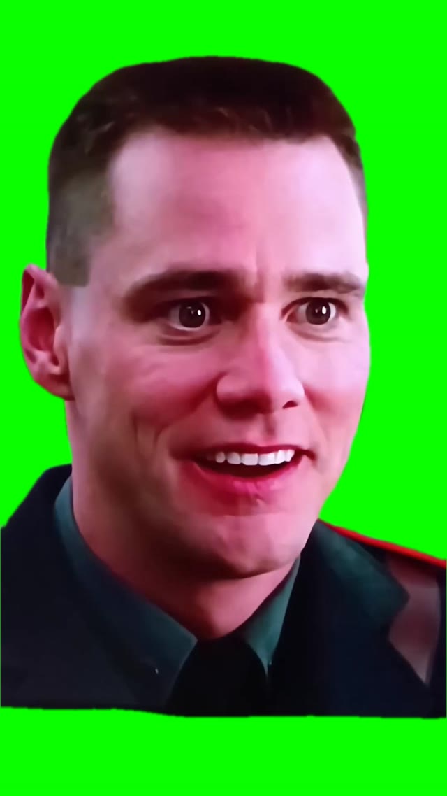 Jim Carrey Mewing green screen