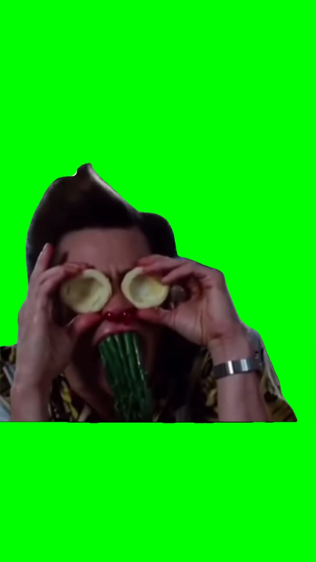Jim carrey funny face green screen