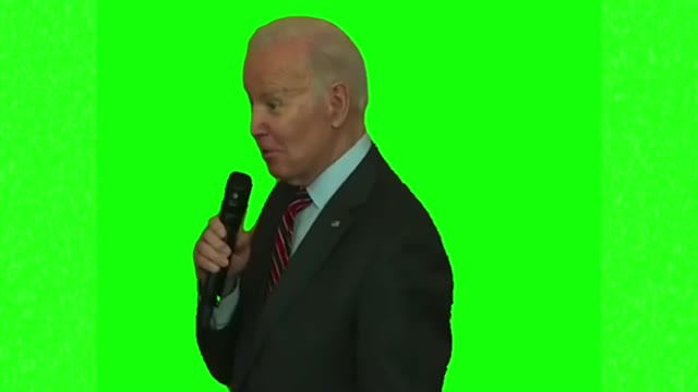 Joe Biden chocolate chip icecream green screen