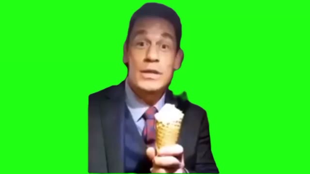 John Cena Ice cream green screen