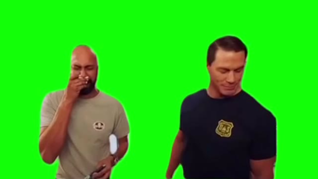 John cena laughings green screen