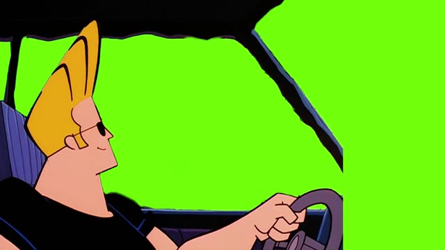 Johnny Bravo Testing the limits of both man and machine green screen