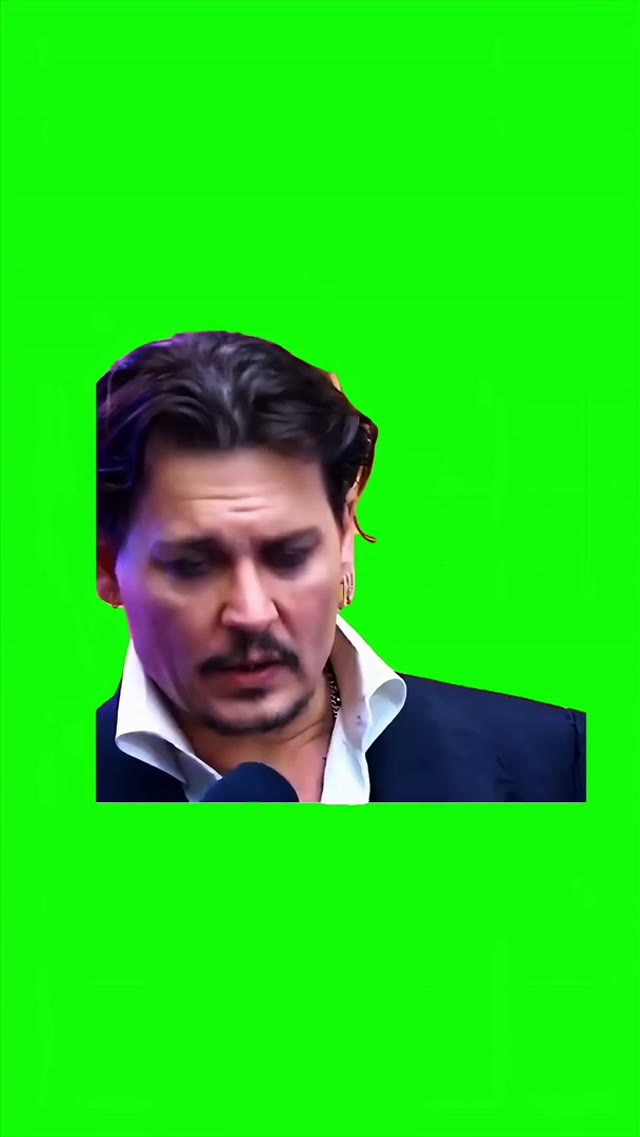 Johnny Depp Scared to death green screen