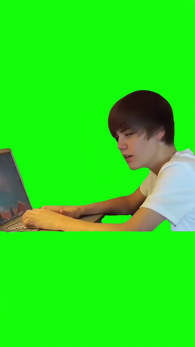 Justi Bieber Hey Just working green screen