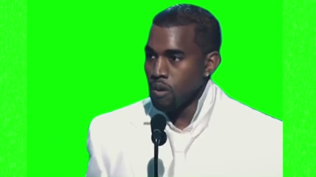 Kanye west I guess will never know green screen