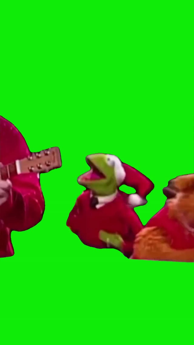 Kermit dancing green screen