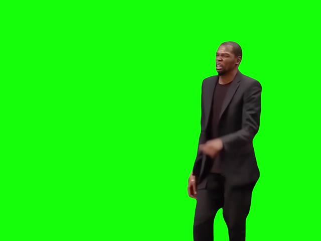 Kevin Durant thumbs down NBA Brooklyn Nets green screen