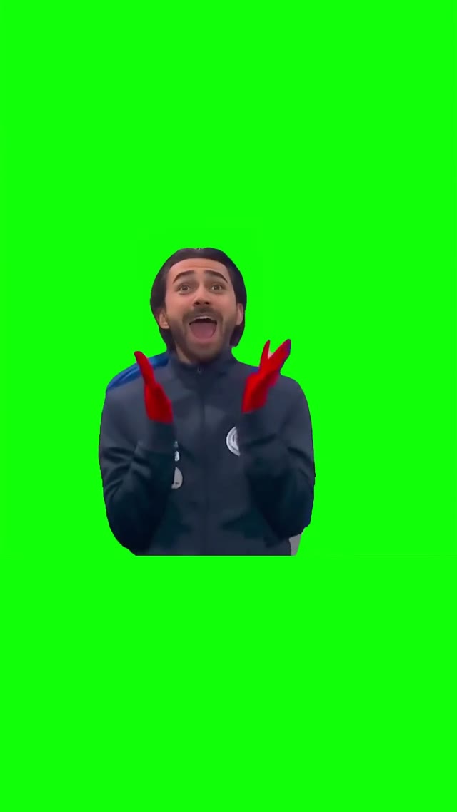 Kevin gets excited green screen