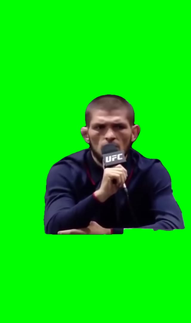 Khabib Nurmagomedov No way  green screen