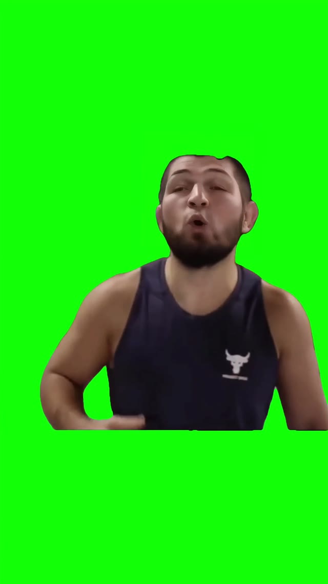 Khabib Nurmagomedov Who cares who cares brother green screen