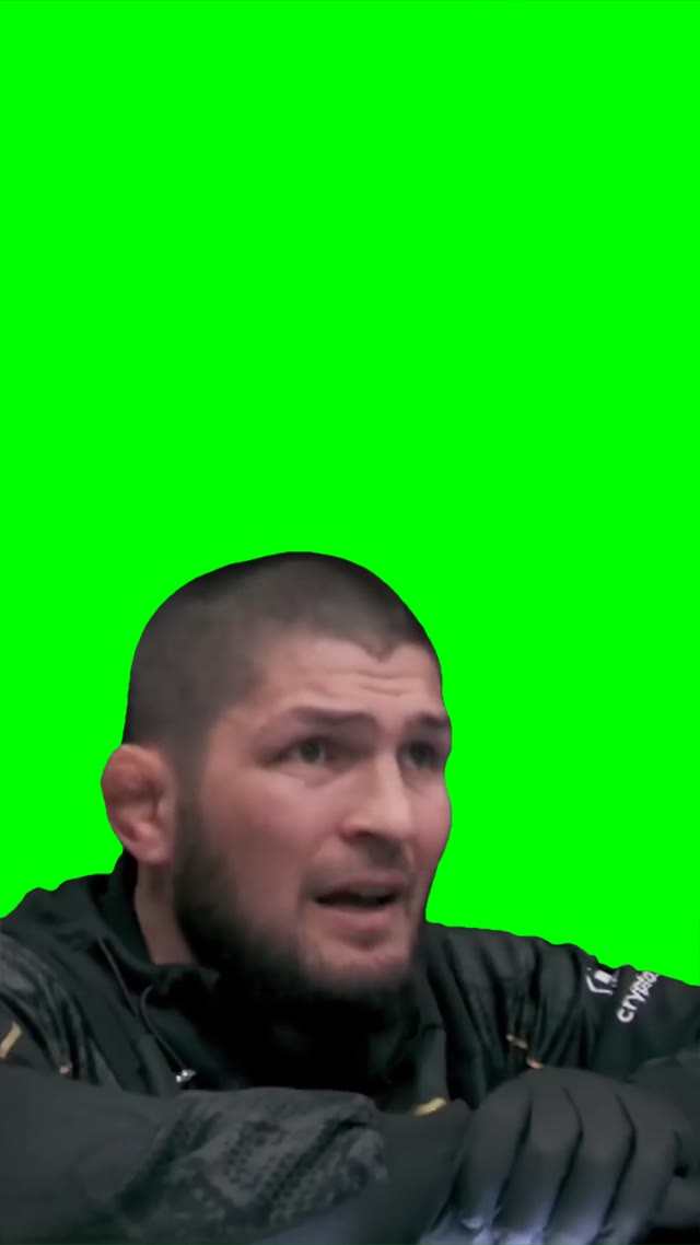 Khabib Rizz green screen
