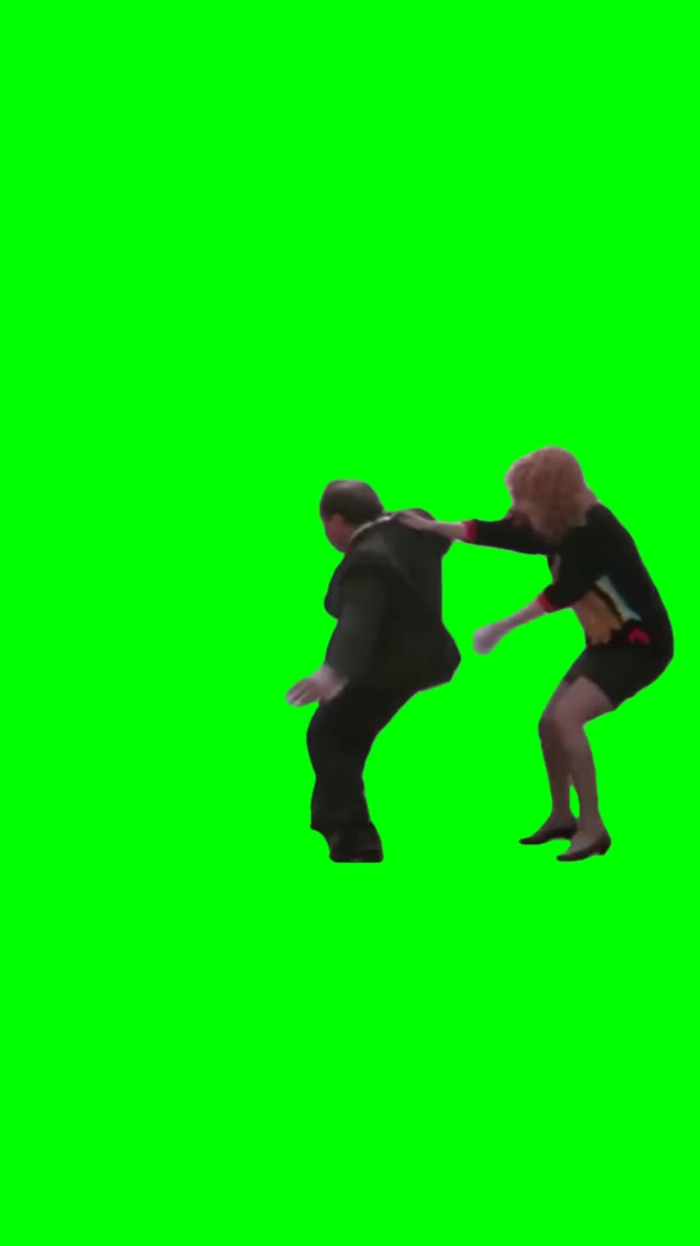 Kicking my problems away green screen