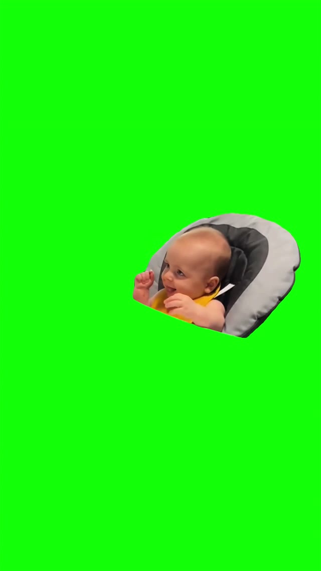 Kid Mean Mugging green screen