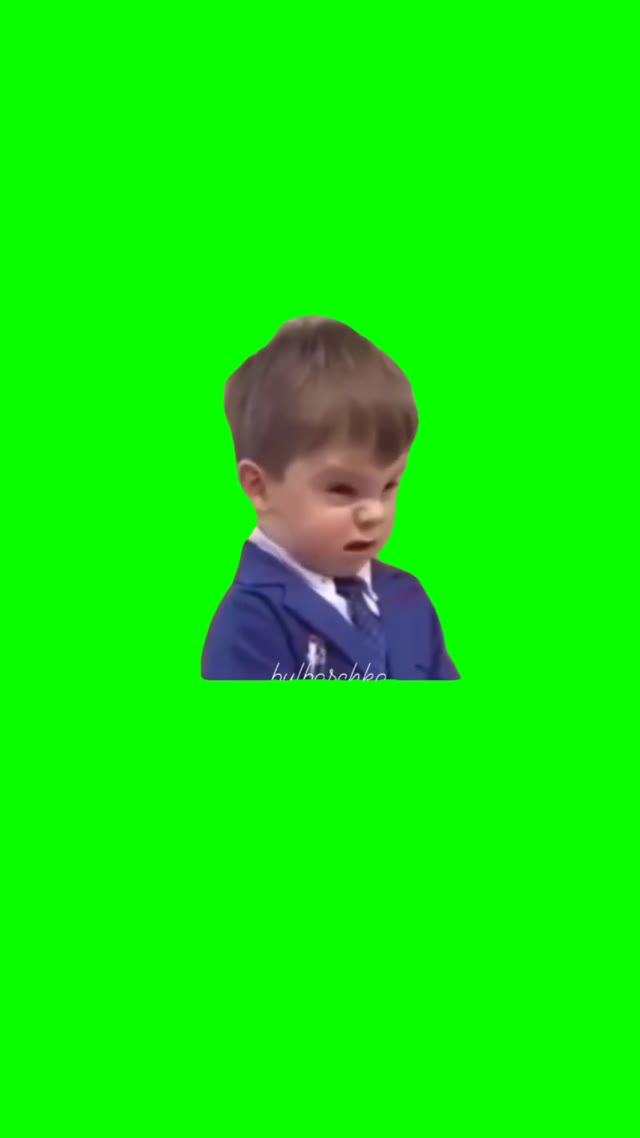 Kid making Faces green screen
