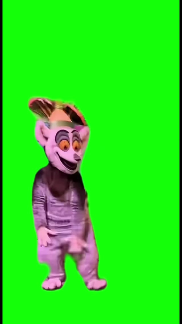 King Julian Madagascar Dancing green screen