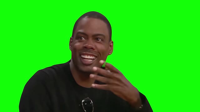 Kobe Bryant ignores Chris Rock green screen