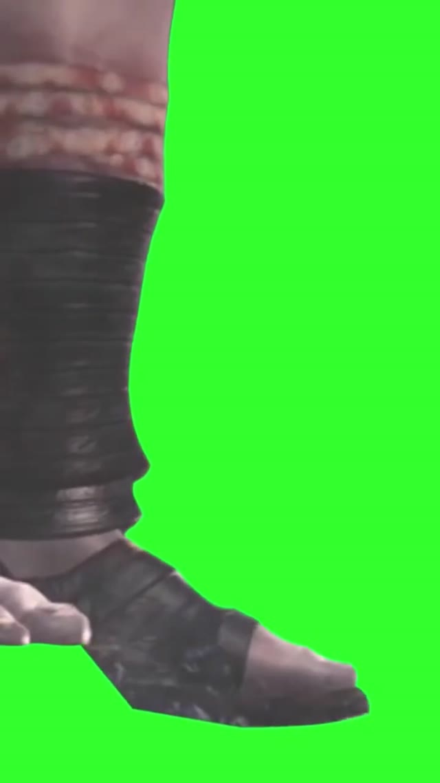 Kratos falling green screen