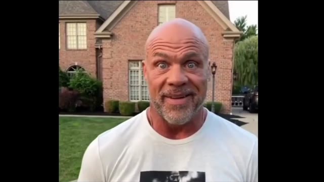 Kurt Angle staring green screen