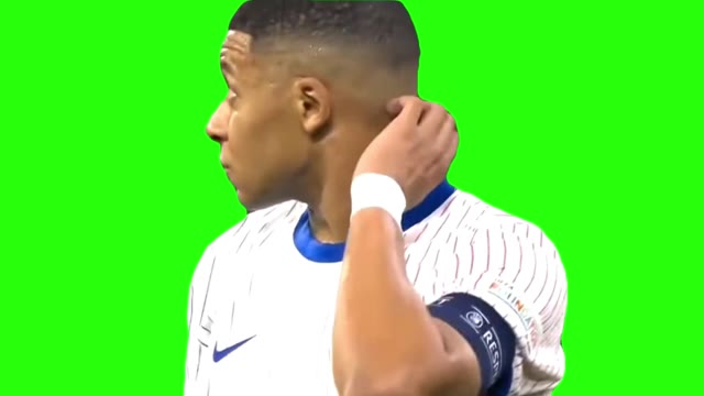 Kylian Mbappe green screen