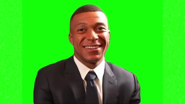 Kylian Mbappe green screen