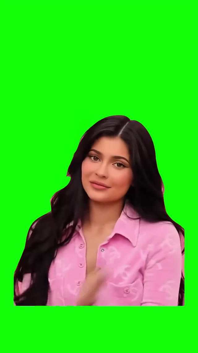 Kylie blowing kisses green screen