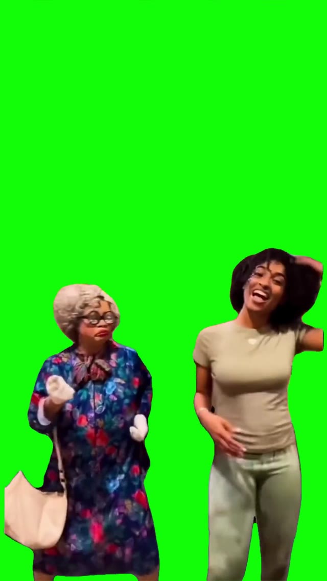 Ladies Dance Tootsie Roll  green screen